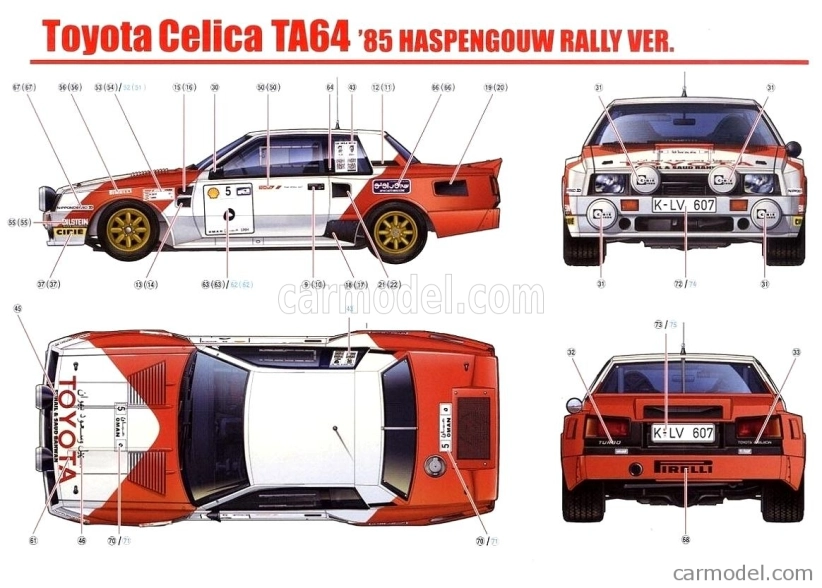 Beemax Toyota Celica Twin-cam Turbo N 1 Rally Haspengouw 1985 F.gallagher - J.kankkunen 1:24 /