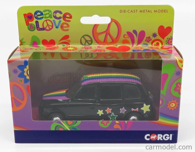 Corgi Austin London Taxi Lti Tx4 2007 - Peace & Love 1:36 čierna