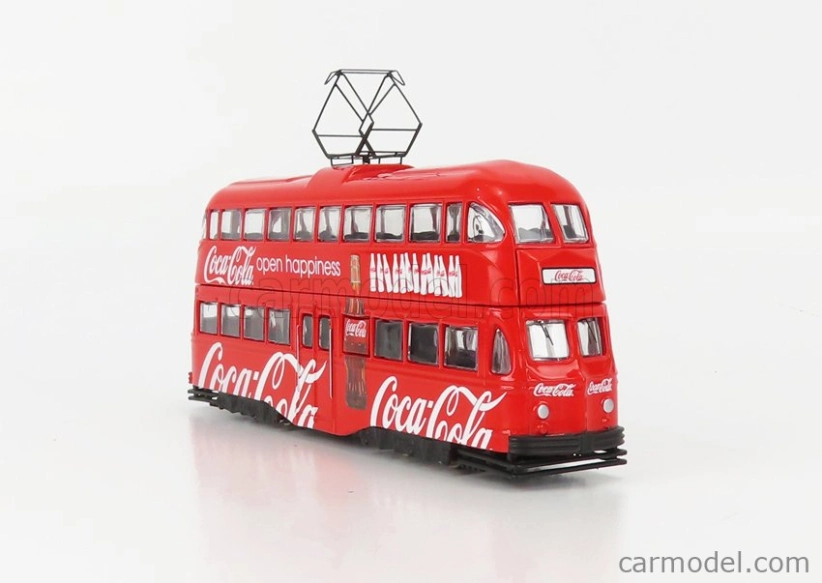 Corgi Blackpool Decker Double Tram Bus Coca-cola Open Happiness 1934 1:76 červená biela