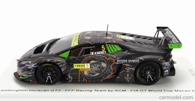 Spark-model Lamborghini Huracan Gt3 Team Fff Racing N 5 Fia Gt World Cup Macau 2017 M.bortolotti 1:43 Black