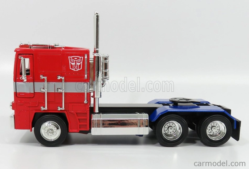 Jada Freightliner Flt86 Tractor Truck 3-assi 1986 - Optimus Prime Transformers Iv L'era Dell'estinzione - Movie 2014 1:24 Red Blue