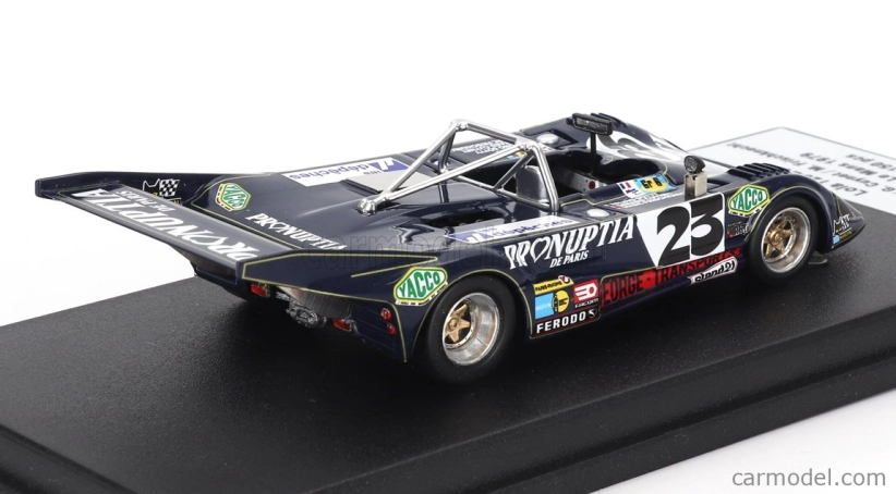 Trofeu Lola T296 2.0l S4 Team Pronuptia N 23 24h Le Mans 1979 Bruno Sotty - Gerard Cuynet - Marc Frischknecht 1:43 Černá Bílá