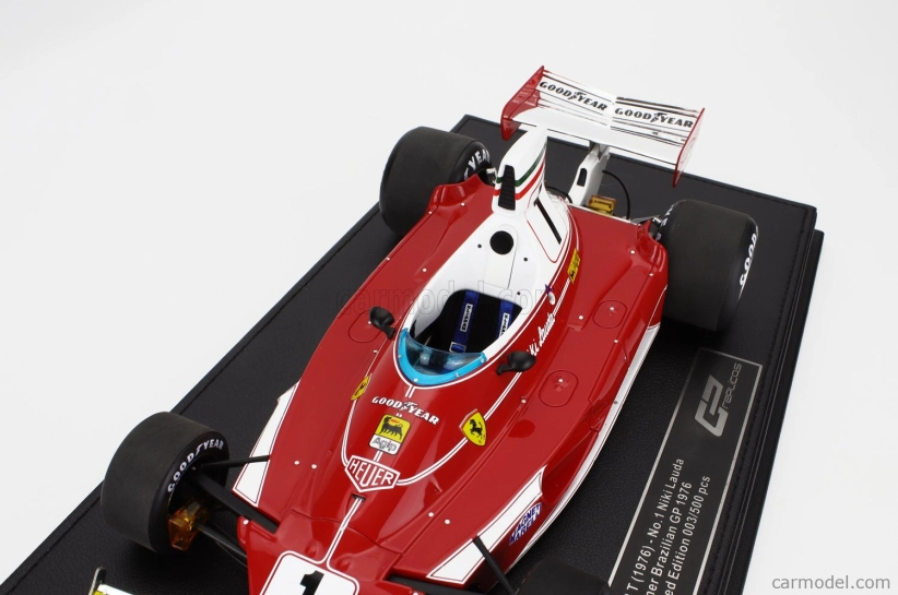 Gp-repliky Ferrari F1 312t N 1 Winner Brazilian Gp 1976 Niki Lauda 1:18 Červená
