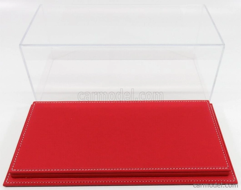 Atlantic Vetrina display box Molhouse Base In Pelle Rossa - Leather Base Red - Lungh.lenght Cm 32.5 X Largh.width Cm 16.5 X Alt.height Cm 12.5 (altezza Interna 10.6 Cm ) 1:18 Plastový Displej