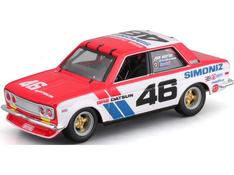 Bburago Datsun 510 Bre N 46 Racing 1972 1:43 Bílá Modrá Červená