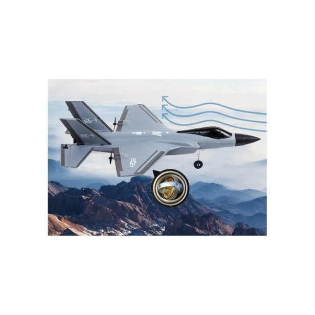 RC stíhačka Lockheed Martin F-35 6G Gyro, sivá