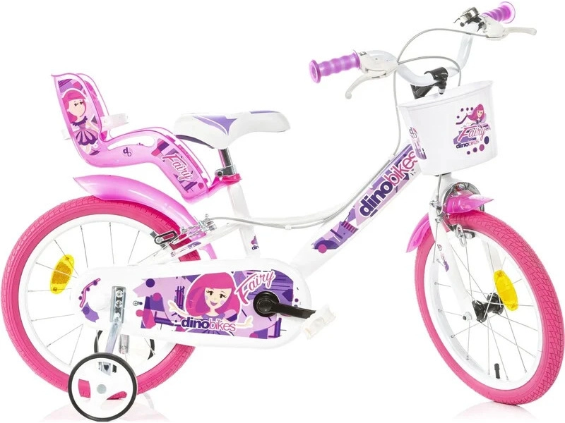 DINO Bikes - Dětské kolo 16" Fairy bílé