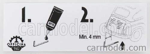 Officina-942 Príves Roulotte Caravan Motto Cita 1959 1:76 Svetlomodrá