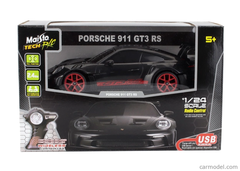 Maisto Porsche 911 992 Gt3 Rs Coupe 2022 1:24 Black