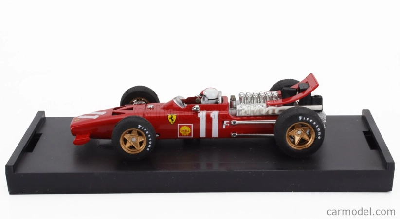 Brumm Ferrari F1 312 N 11 Monaco Gp 1969 Chris Amon - With Driver Figure 1:43 Červená Bílá