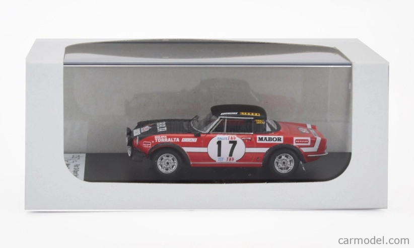 Trofeu Fiat 124 Sport Spider 1600 N 17 Rally Tap 1973 Mario Figueiredo - Carlos Barata 1:43 Černá Červená