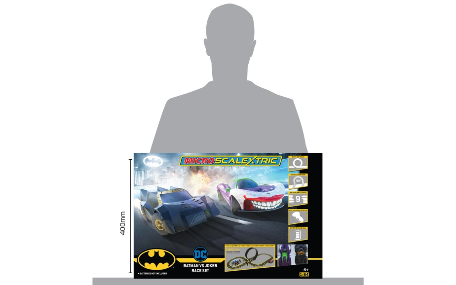 Autodráha MICRO SCALEXTRIC G1155M - Batman vs Joker (Battery Powered) (1:64)