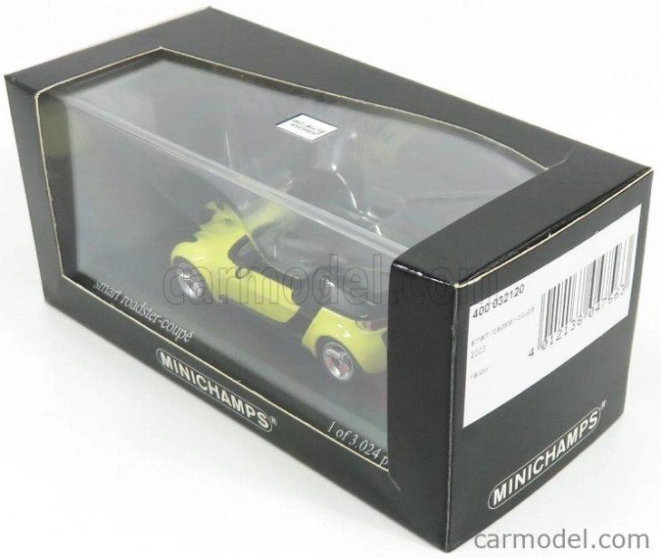 Minichamps Smart Roadster Coupe 2003 1:43 žltá čierna