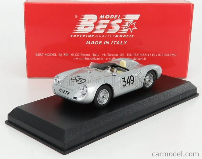 Najlepší model Porsche 1500 Rs Spider N 349 Mille Miglia 1957 U.maglioli 1:43 Silver