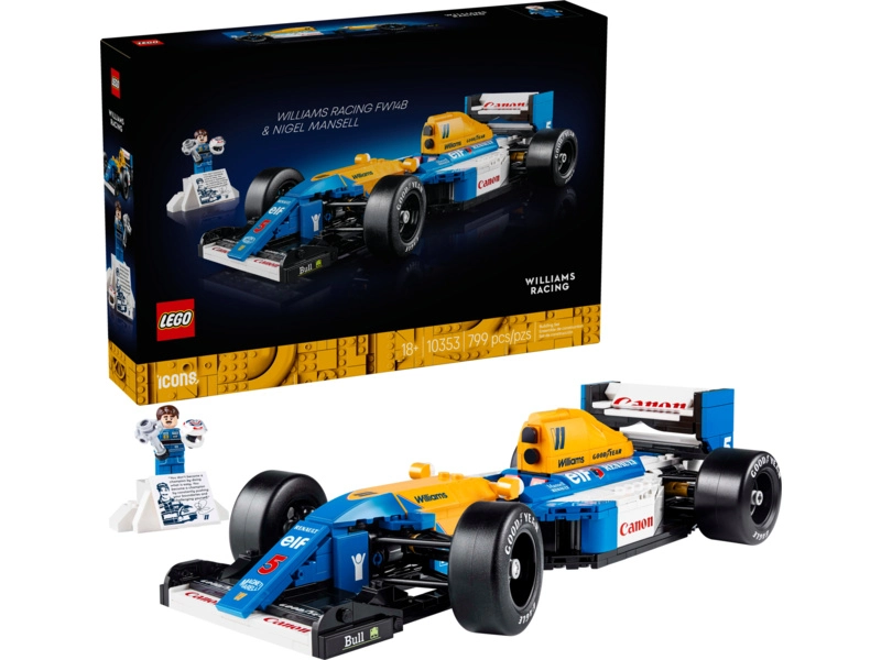 Ikony LEGO - Williams Racing FW14B a Nigel Mansell