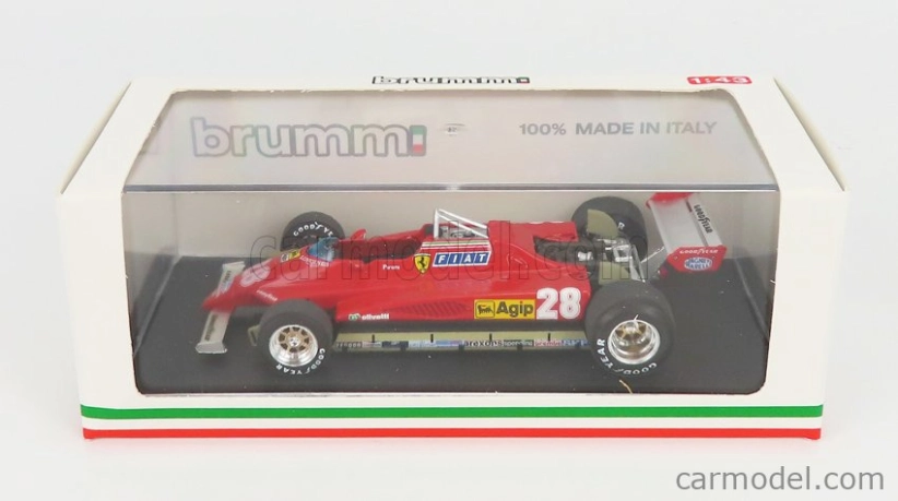 Brumm Ferrari F1 126c2 N 28 Winner San Marino Imola Gp 1982 Didier Pironi 1:43 Red