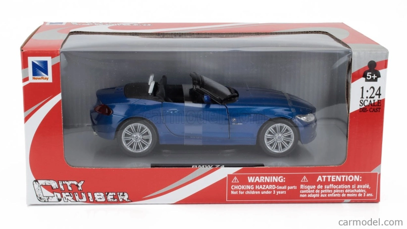 Newray BMW Z4 Spider Cabriolet Open 2009 1:24 Blue