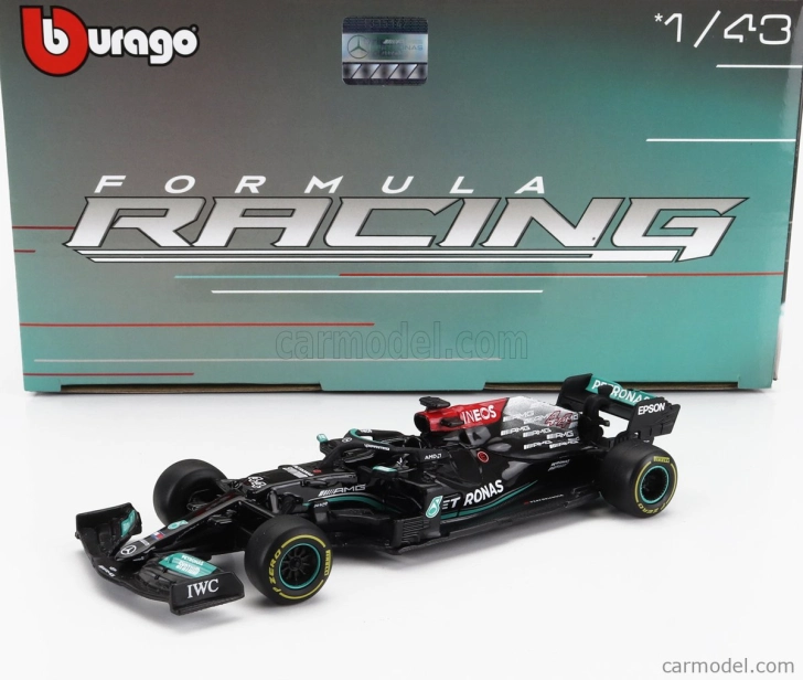 Bburago Mercedes gp Set F1 4x W14 Team Mercedes-amg Petronas Formula One N 44 Season 2023 Lewis Hamilton - N 63 Season 2023 George Russell - W13 N 44 Season 2022 Lewis Hamilton – W12 N 44 Season 2021 Lewis Hamilton 1:43 matná čierna strieborná