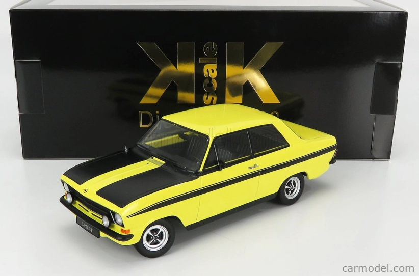 Opel Kadett B Sport 1973 v mierke 1:18 žltá čierna