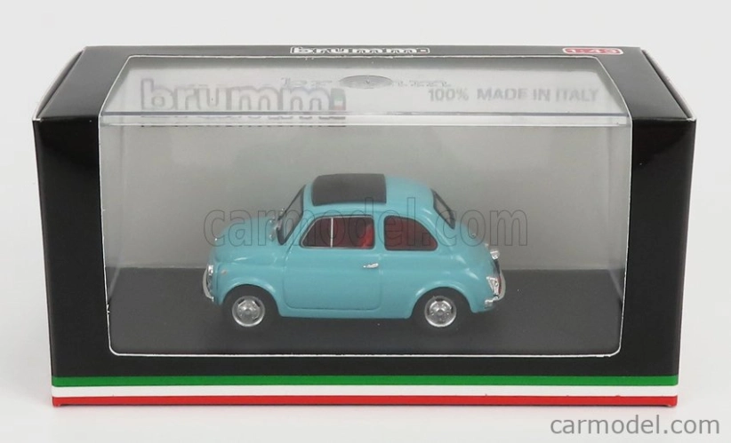 Brumm Fiat 500r Tetto Chiuso - uzavretý 1972 1:43 Turchese Farfalla