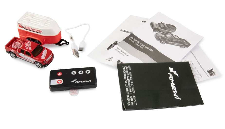 Amewi RC pickup na diaľkové ovládanie s prívesom pre kone 1:64