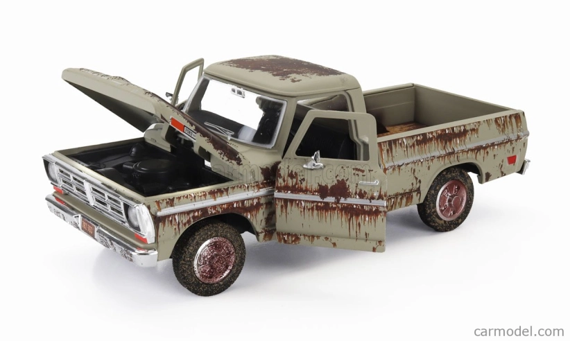 Motor-max Ford usa F-100 Pick-up Weathered Treasure 1972 1:24 Ruggine - Rust