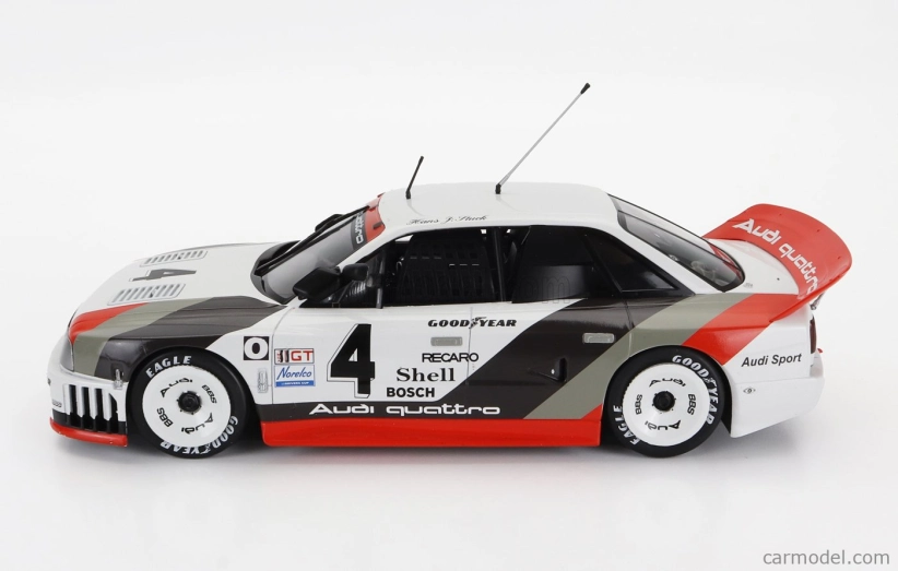 Werk83 Audi 90 Quattro Team Audi Sport N 4 Winner Imsa Laguna Seca 1989 Hans Joachim Stuck 1:18 Bílá Šedá Červená