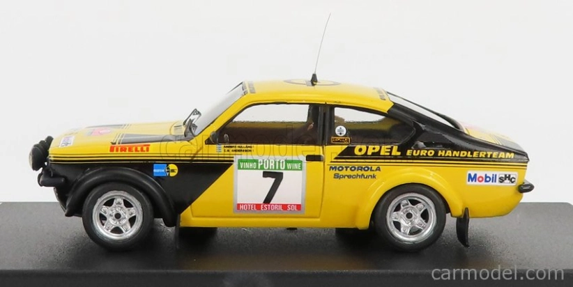 Trofeu Opel Kadett Gt/e (nočná verzia) N 7 Rally Of Portugal 1976 A.kullang - C.g.andersson 1:43 Žltá Čierna
