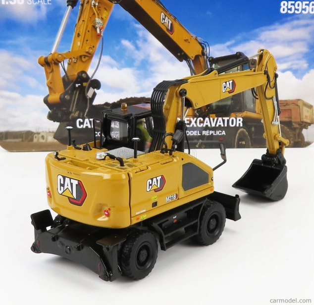 Dm-models Caterpillar Catm318 Escavatore Gommato - hydraulické rýpadlo 1:50 žlté čierne