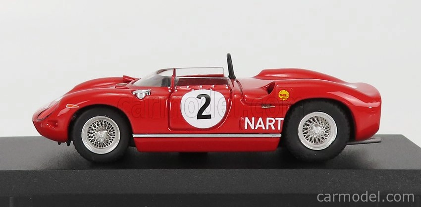 Art-model Ferrari 275p Nart Ch.0812 Spider N 2 Canada Gp 1964 W.hansgen 1:43 Red
