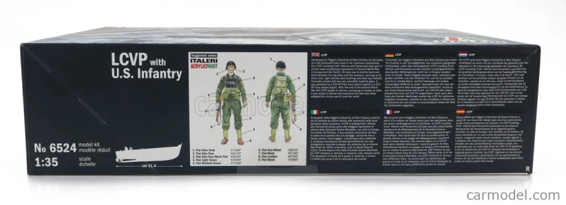 Italeri Loď Lcvp vyloďovací čln s americkou pechotou vojenský deň D Normandia 1944 1:35 /
