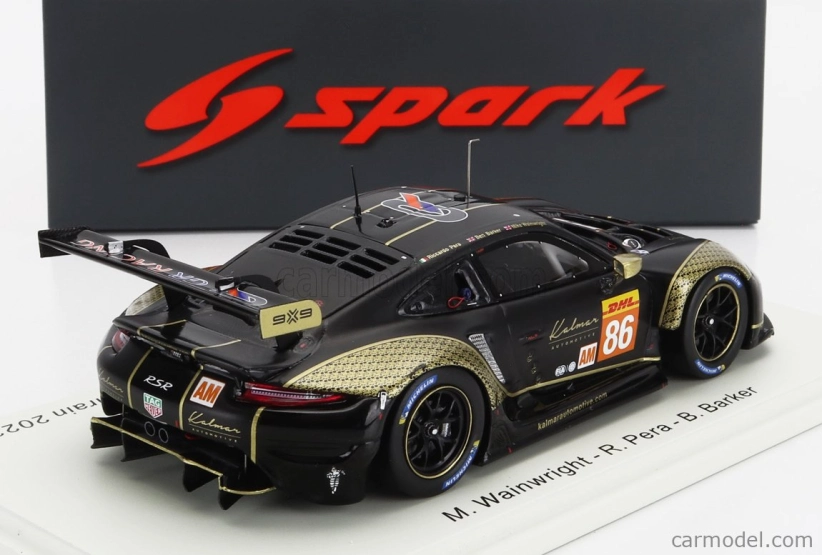 Spark-model Porsche 911 992 Rsr-19 Team Gr Racing N 86 8h Baharain 2023 Micheal Wainwright - Riccardo Pera - Benjamin Barker 1:43 Black Gold