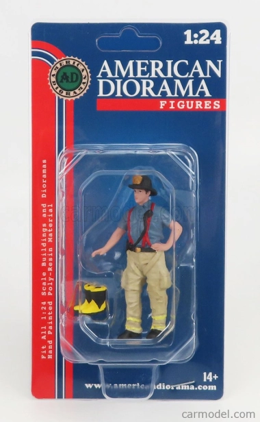 American diorama Figures Firefighters - Getting Ready 1:24 Modrá Bílá