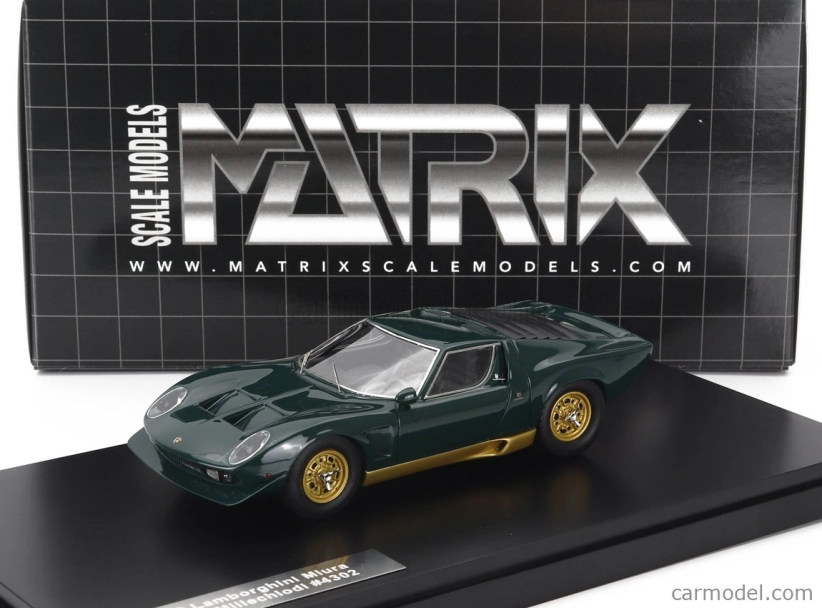 Matrix scale models Lamborghini Miura P400s Millechiodi 1969 1:43 Zelená