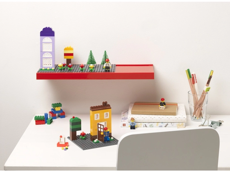LEGO polička na vystavenie stavebníc - modrá