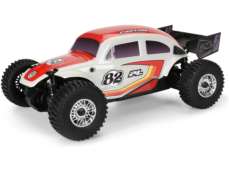 Karoséria Pro-Line Class 1 VW beetle red, chrómové disky Diablo 12 mm s pneumatikami Flat Iron: Arrma Typhon Grom