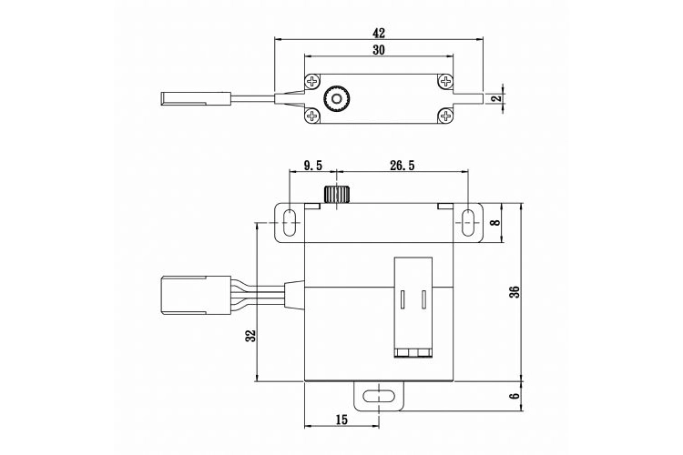SG-0211MG 10mm digitálne servo (8kg-0,13s/60°)