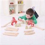 Bigjigs Rail Drevené koľaje set most 18 dielov – poškodený obal