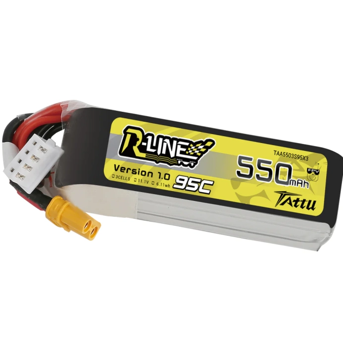 Tattu akumulátor LiPo R-Line 550mAh 3S 11.1V 95C XT30 | RCprofi.cz