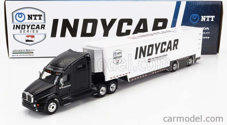 Greenlight Kenworth T2000 Truck Indy Car Series Car Transporter 2020 1:64 Černá Bílá