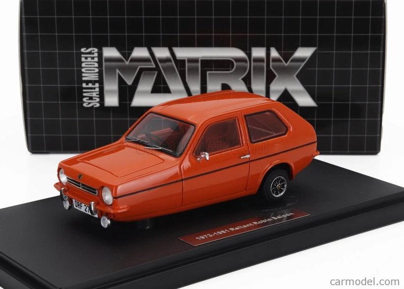 Matrix modely v mierke Reliant Robin Saloon 1973 1:43 Oranžová