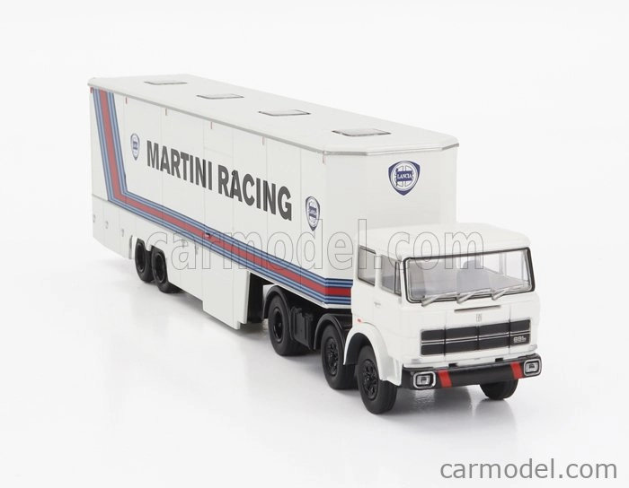 Brekina plast Fiat 691 T Truck Team Lancia Martini Racing Car Transporter 1970 1:87 Bílá