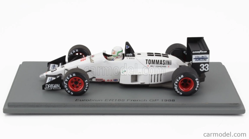 Spark-model Eurobrun F1  Er188 N 33 France Gp 1988 Stefano Modena 1:43 Bílá Černá