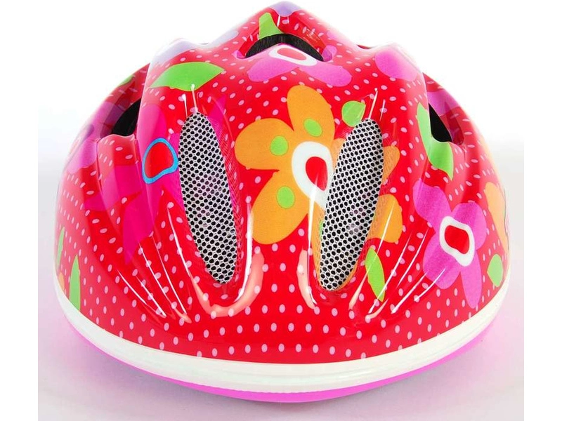 Volare - Dětská přilba Deluxe 51-55cm květiny bílá