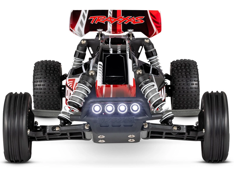 RC auto Traxxas Bandit 1:10 RTR s LED osvětlením, červeno-černá