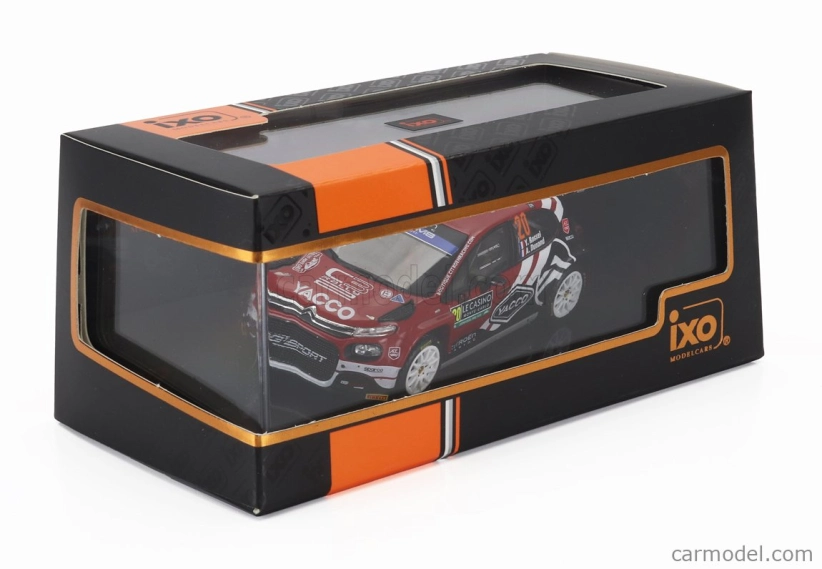 Ixo-models Citroen C3 Rally2 Team Aec Dg Sport N 20 8th Rally Montecarlo 2024 Yohan Rossel - Arnaud Dunand 1:43 Červená čierna biela