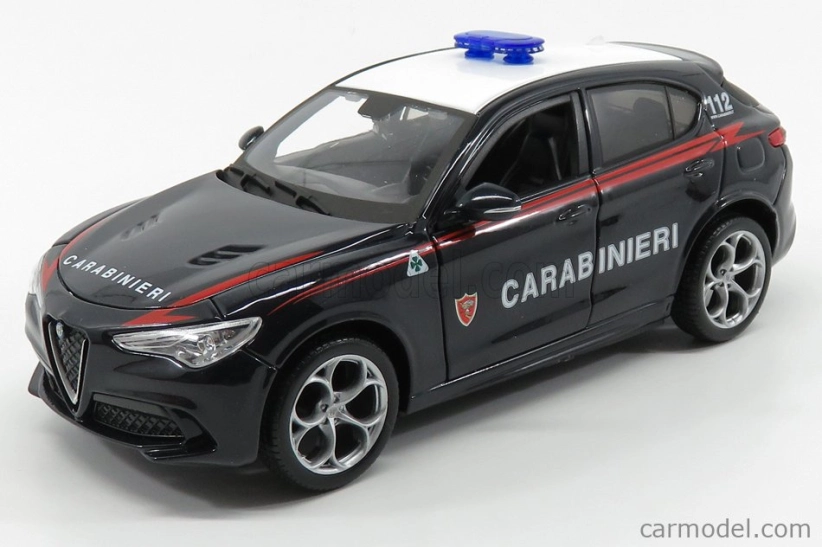 Bburago Alfa romeo Stelvio Carabinieri 2017 1:24 Modrá Bílá