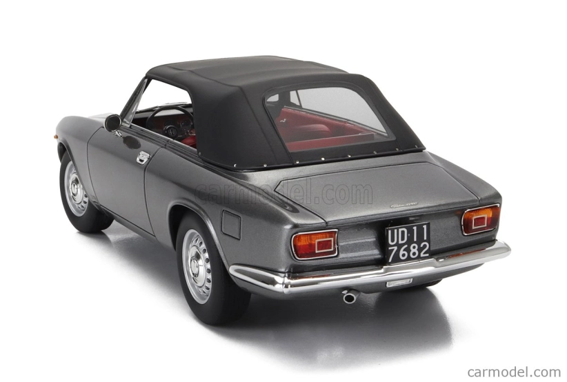Mitica Alfa romeo Giulia 1600 Gtc Cabriolet uzavretý 1964 - interiér červená 1:18 Grigio Met - sivá