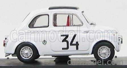 Brumm Fiat 500 595 Abarth N 34 Winner Criterium Apertura Monza 1964 Franco Patria 1:43 Bílá