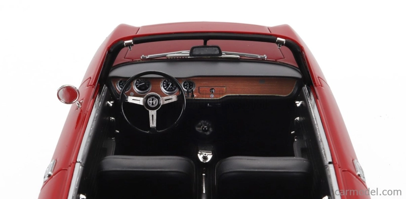 Mitica Alfa romeo Giulia 1600 Gtc Cabriolet Otvorený 1964 - Interiér Čierna 1:18 Rosso Alfa - Červená